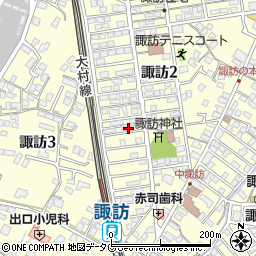 長崎県大村市諏訪2丁目64周辺の地図