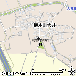 熊本県熊本市北区植木町大井385周辺の地図