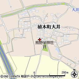 熊本県熊本市北区植木町大井386-4周辺の地図