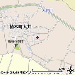 熊本県熊本市北区植木町大井348周辺の地図