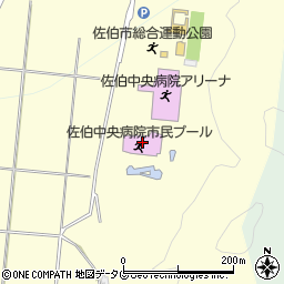 佐伯中央病院市民プール（佐伯市民総合プール）周辺の地図