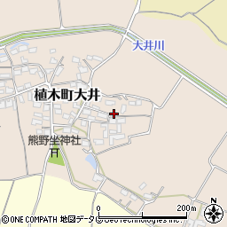 熊本県熊本市北区植木町大井357-2周辺の地図