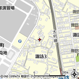 長崎県大村市諏訪3丁目288-3周辺の地図