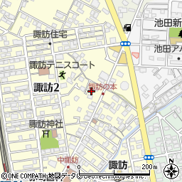 長崎県大村市諏訪2丁目602-3周辺の地図