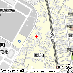 長崎県大村市諏訪3丁目288-2周辺の地図