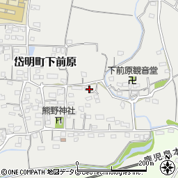 熊本県玉名市岱明町下前原周辺の地図