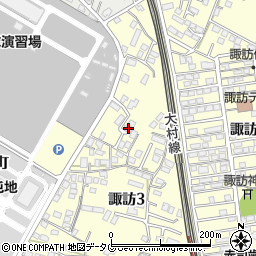 長崎県大村市諏訪3丁目288-6周辺の地図