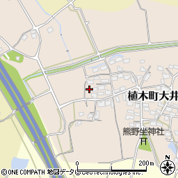 熊本県熊本市北区植木町大井424周辺の地図