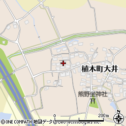 熊本県熊本市北区植木町大井438周辺の地図