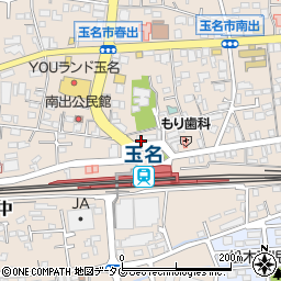 玉名駅前周辺の地図