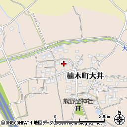 熊本県熊本市北区植木町大井464周辺の地図