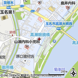 熊本県玉名市高瀬522周辺の地図
