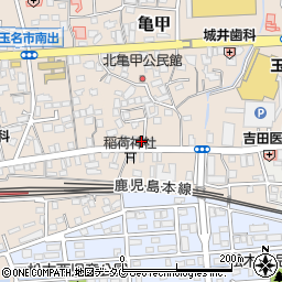 熊本県玉名市亀甲79周辺の地図