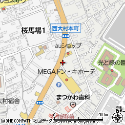 株式会社福岡九州クボタ　大村営業所周辺の地図