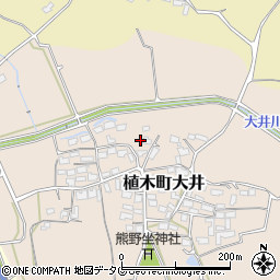 熊本県熊本市北区植木町大井周辺の地図