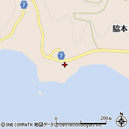 愛媛県南宇和郡愛南町脇本740周辺の地図