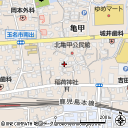熊本県玉名市亀甲61周辺の地図