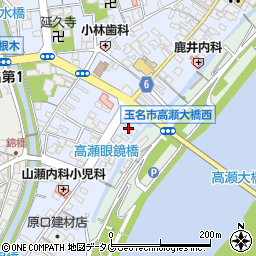 熊本県玉名市高瀬516周辺の地図