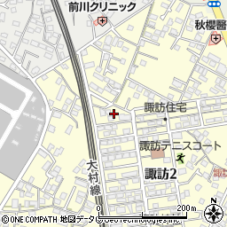 長崎県大村市諏訪2丁目133-5周辺の地図