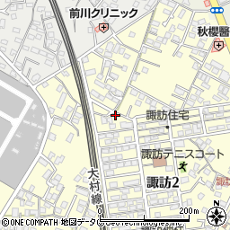 長崎県大村市諏訪2丁目133-6周辺の地図