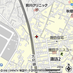 長崎県大村市諏訪2丁目504-16周辺の地図