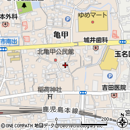 熊本県玉名市亀甲153周辺の地図