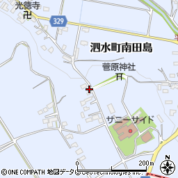 熊本県菊池市泗水町南田島1776周辺の地図