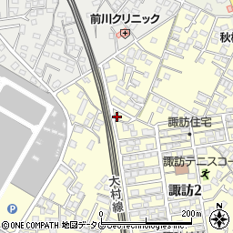 長崎県大村市諏訪2丁目504-12周辺の地図