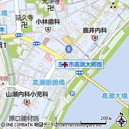 熊本県玉名市高瀬261周辺の地図