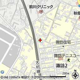 長崎県大村市諏訪2丁目504周辺の地図