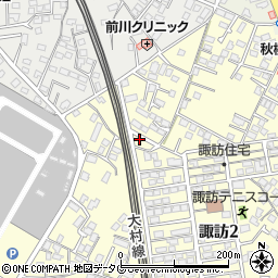 長崎県大村市諏訪2丁目504-11周辺の地図