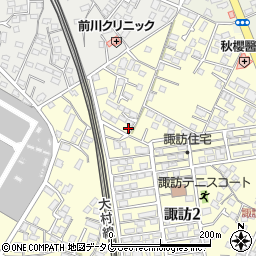 長崎県大村市諏訪2丁目504-6周辺の地図