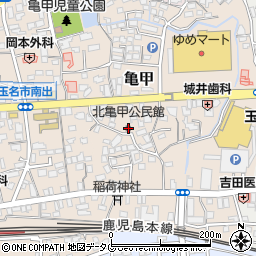 熊本県玉名市亀甲161周辺の地図