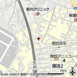 長崎県大村市諏訪2丁目504-19周辺の地図