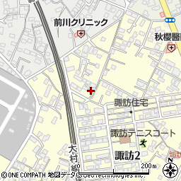 長崎県大村市諏訪2丁目505-3周辺の地図