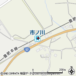 熊本県阿蘇市周辺の地図