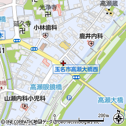 熊本県玉名市高瀬260周辺の地図