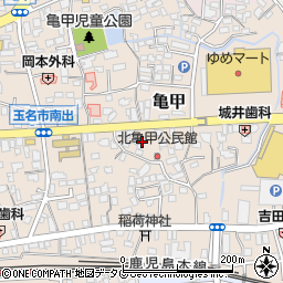 熊本県玉名市亀甲165周辺の地図
