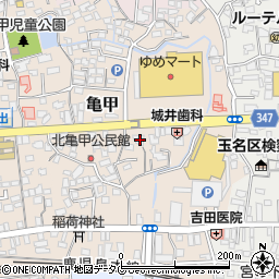熊本県玉名市亀甲209周辺の地図