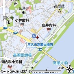 熊本県玉名市高瀬255周辺の地図