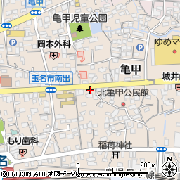 熊本県玉名市亀甲167周辺の地図