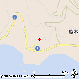 愛媛県南宇和郡愛南町脇本721周辺の地図