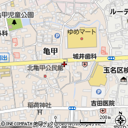 熊本県玉名市亀甲218周辺の地図