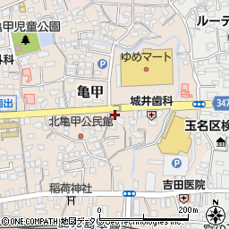 熊本県玉名市亀甲218周辺の地図