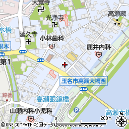熊本県玉名市高瀬271周辺の地図
