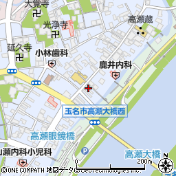 熊本県玉名市高瀬251周辺の地図