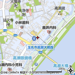 熊本県玉名市高瀬251周辺の地図