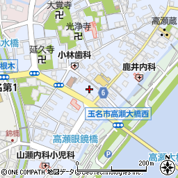 熊本県玉名市高瀬279周辺の地図