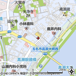 熊本県玉名市高瀬213周辺の地図