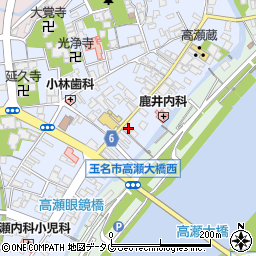 熊本県玉名市高瀬240周辺の地図